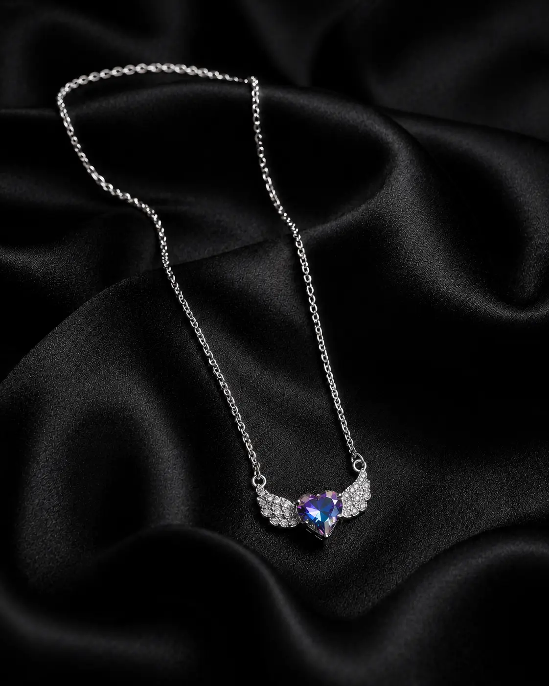 Sariora Silver Angel Heart Kolye
