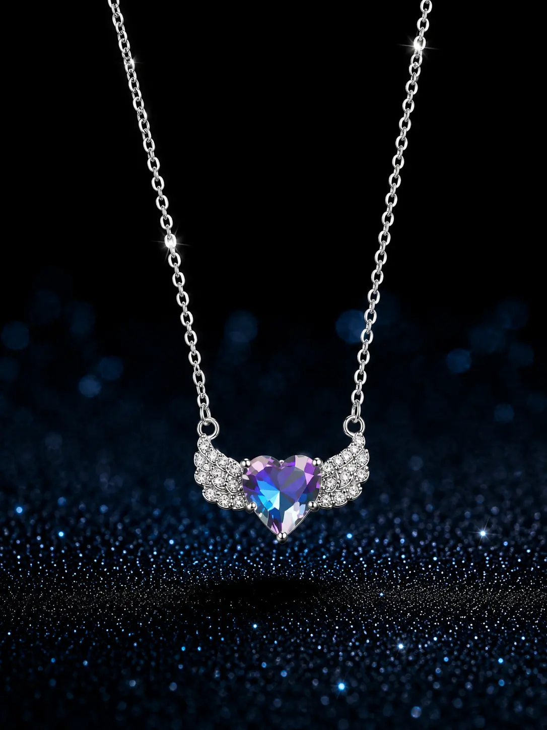 Sariora Silver Angel Heart Kolye